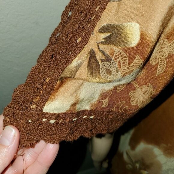 Vintage wild cat Tie-Dye floral midi Dress - Picture 3 of 12